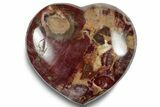 Polished Triassic Petrified Wood Heart - Madagascar #249182-1